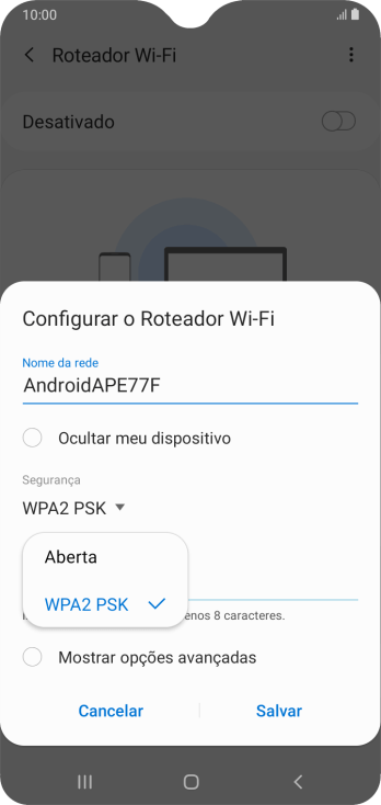 Pressione WPA2 PSK para proteger seu Roteador Wi-Fi com uma senha. Pressione WPA2 PSK para proteger seu Roteador Wi-Fi com uma senha.