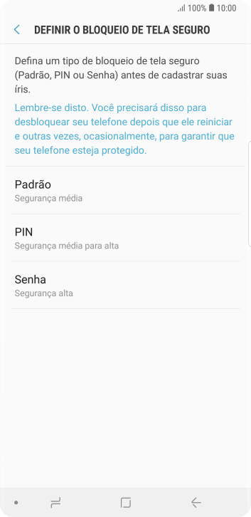 Pressione o código de bloqueio desejado, e siga as instruções da tela para criar um código extra. Pressione o código de bloqueio desejado, e siga as instruções da tela para criar um código extra.