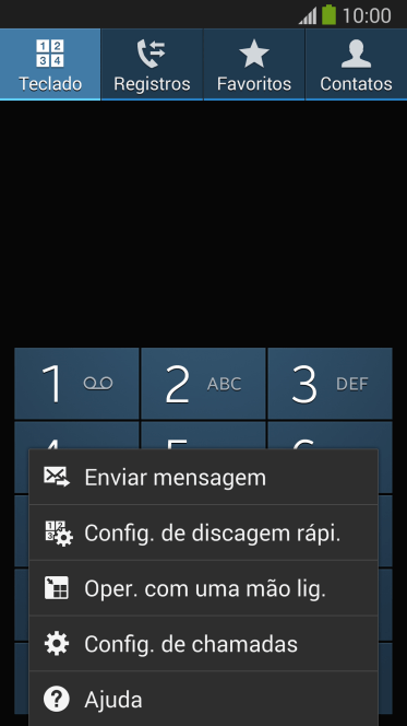 Pressione Config. de chamadas. Pressione Config. de chamadas.