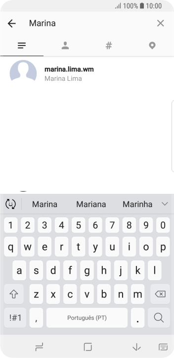 Pressione o usuário desejado. Pressione o usuário desejado.