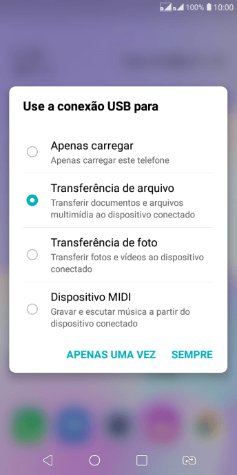 Pressione Transferência de arquivo para ativar a função. Pressione Transferência de arquivo para ativar a função.