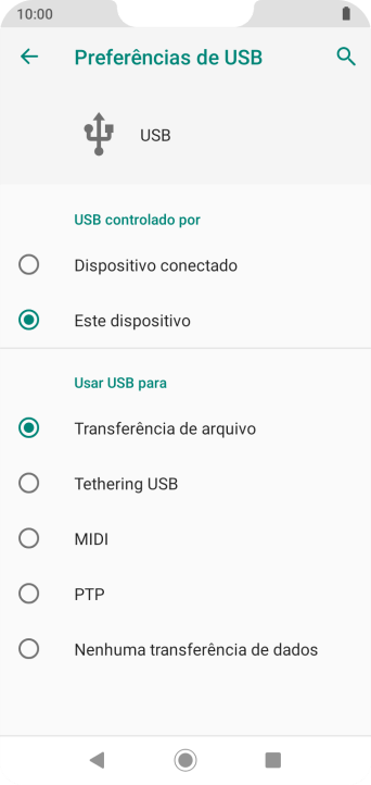 Pressione Transferência de arquivo para ativar a função. Pressione Transferência de arquivo para ativar a função.