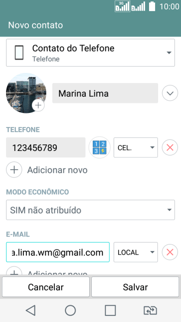 Pressione a lista suspensa ao lado do número do endereço de e-mail. Pressione a lista suspensa ao lado do número do endereço de e-mail.