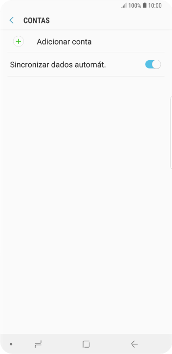 Pressione Adicionar conta. Pressione Adicionar conta.