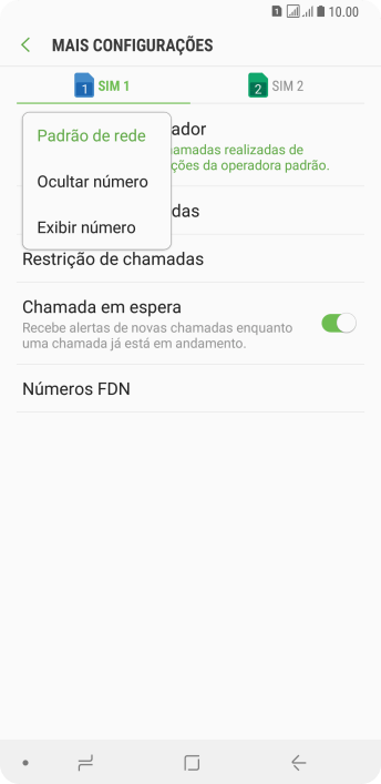 Pressione Exibir número para ativar a identificação do seu número. Pressione Exibir número para ativar a identificação do seu número.