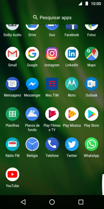 Pressione YouTube. Pressione YouTube.