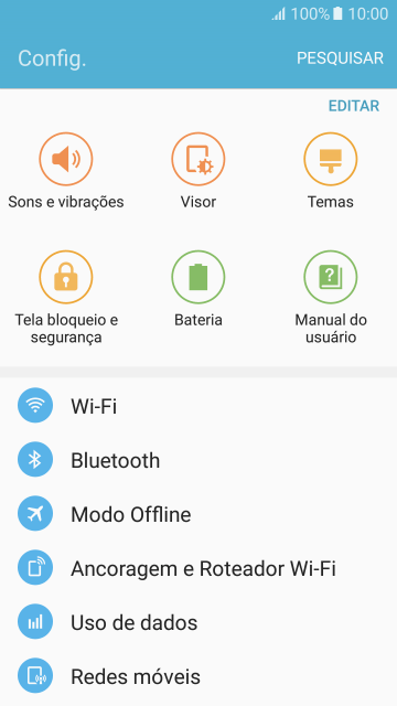 Pressione Redes móveis. Pressione Redes móveis.
