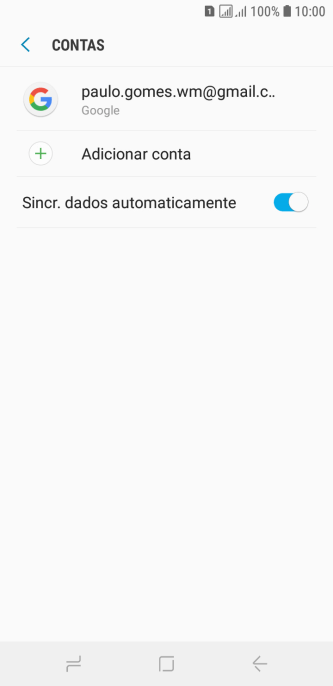 Pressione Adicionar conta. Pressione Adicionar conta.
