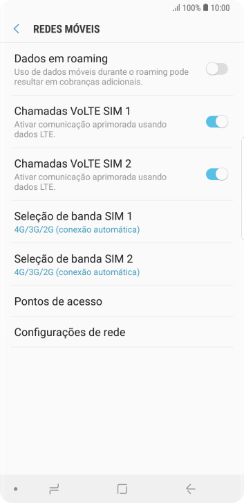 Pressione Pontos de acesso. Pressione Pontos de acesso.