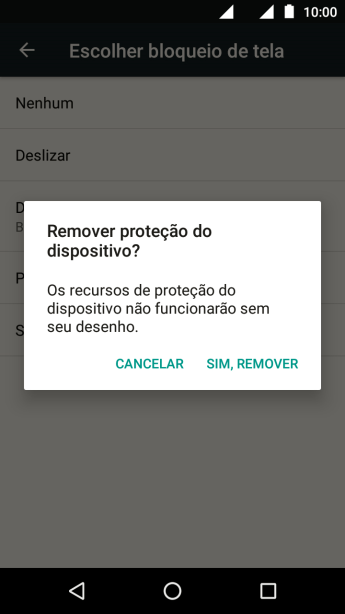Pressione SIM, REMOVER. Pressione SIM, REMOVER.