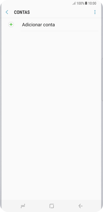 Pressione Adicionar conta. Pressione Adicionar conta.
