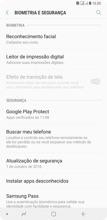 Pressione Leitor de impressão digital. Pressione Leitor de impressão digital.