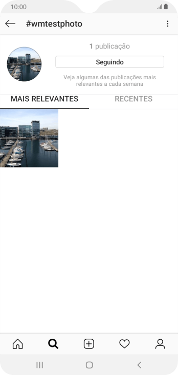 Pressione o ícone de novo post. Pressione o ícone de novo post.