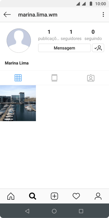 Pressione o ícone de busca. Pressione o ícone de busca.