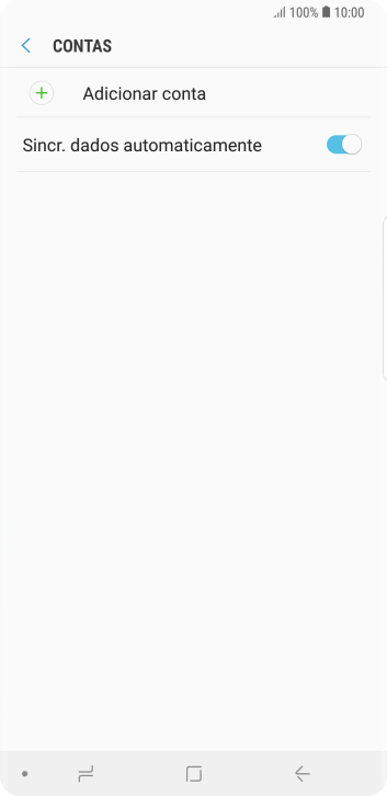 Pressione Adicionar conta. Pressione Adicionar conta.