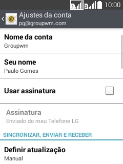 Pressione Definir atualização. Pressione Definir atualização.