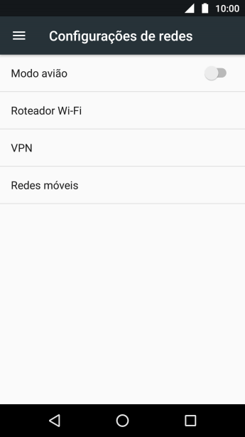 Pressione Redes móveis. Pressione Redes móveis.