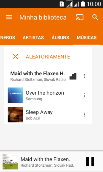 Pressione o título da música abaixo na tela. Pressione o título da música abaixo na tela.