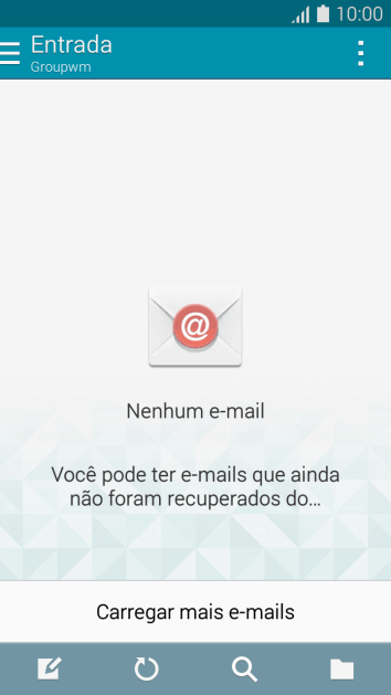 Pressione o nome da conta de e-mail. Pressione o nome da conta de e-mail.