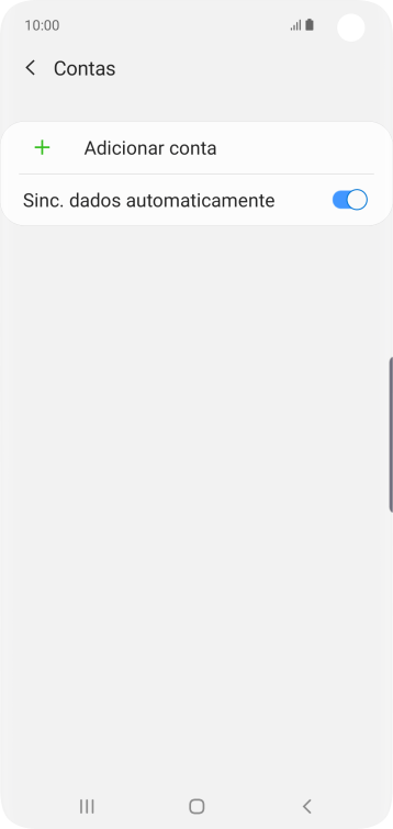 Pressione Adicionar conta. Pressione Adicionar conta.