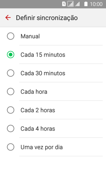 Pressione a configuração desejada. Pressione a configuração desejada.