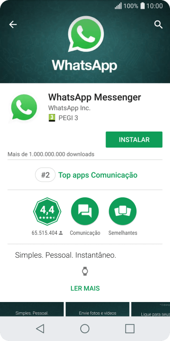 Pressione INSTALAR, e siga as indicações da tela para instalar o app. Pressione INSTALAR, e siga as indicações da tela para instalar o app.