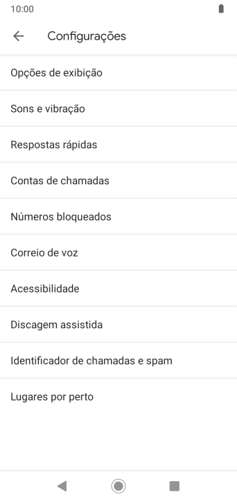Pressione Contas de chamadas. Pressione Contas de chamadas.