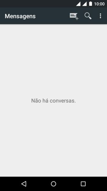 Pressione o ícone de nova mensagem. Pressione o ícone de nova mensagem.