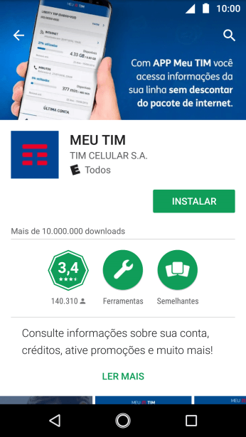 Pressione INSTALAR, e siga as indicações da tela para instalar o app. Pressione INSTALAR, e siga as indicações da tela para instalar o app.