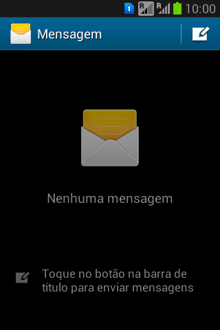 Pressione o ícone de nova mensagem. Pressione o ícone de nova mensagem.