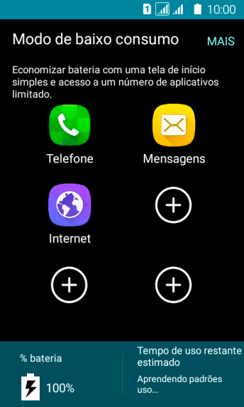 Pressione a tecla de início para finalizar e voltar à tela inicial. Pressione a tecla de início para finalizar e voltar à tela inicial.