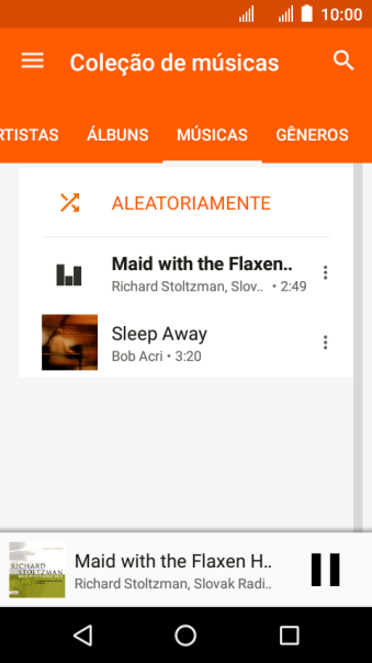 Pressione o título da música abaixo na tela. Pressione o título da música abaixo na tela.
