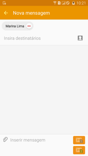Pressioneo campo de escrever, e digite o texto da sua MMS. Pressioneo campo de escrever, e digite o texto da sua MMS.