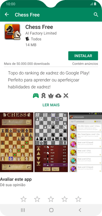 Pressione INSTALAR, e siga as indicações da tela para instalar o app. Pressione INSTALAR, e siga as indicações da tela para instalar o app.