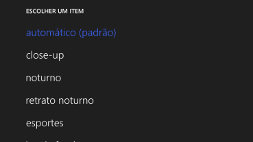 Pressione a configuração desejada. Pressione a configuração desejada.