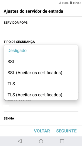Pressione Desligado para desativar a função. Pressione Desligado para desativar a função.