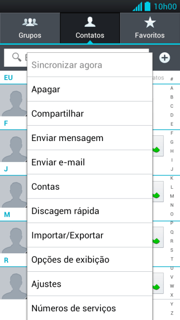 Pressione Importar/Exportar. Pressione Importar/Exportar.