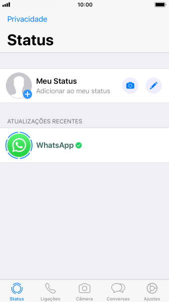 Pressione o ícone de câmera. Pressione o ícone de câmera.