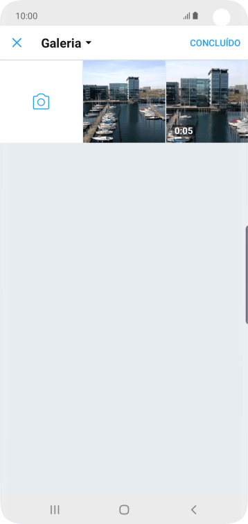 Pressione a foto ou o vídeo desejado. Pressione a foto ou o vídeo desejado.