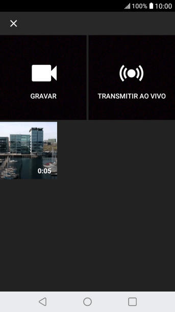 Pressione o vídeo desejado. Pressione o vídeo desejado.