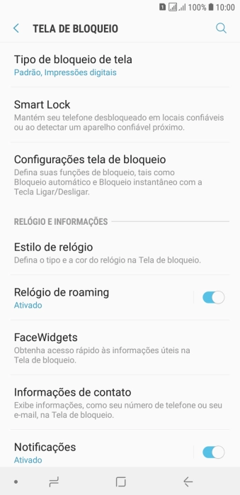 Pressione Tipo de bloqueio de tela, e insira o código de bloqueio extra que você criou anteriormente. Pressione Tipo de bloqueio de tela, e insira o código de bloqueio extra que você criou anteriormente.
