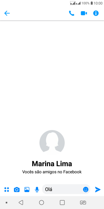 Pressione o ícone de enviar. Pressione o ícone de enviar.