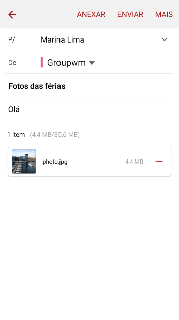 Pressione ENVIAR, quando você terminar de escrever seu e-mail. Pressione ENVIAR, quando você terminar de escrever seu e-mail.