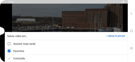 Pressione a lista de reprodução desejada. Pressione a lista de reprodução desejada.
