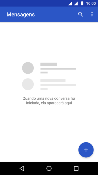 Pressione o ícone de nova mensagem. Pressione o ícone de nova mensagem.
