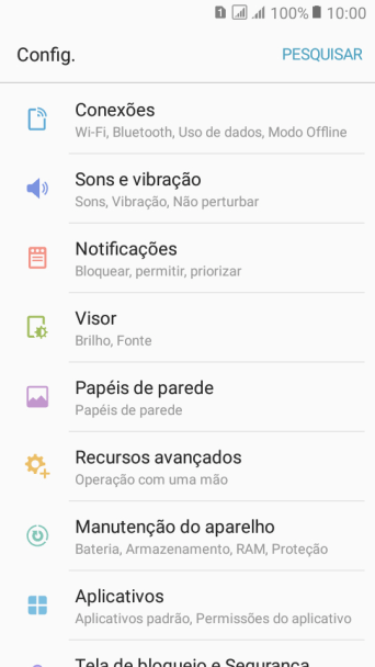 Pressione Conexões. Pressione Conexões.