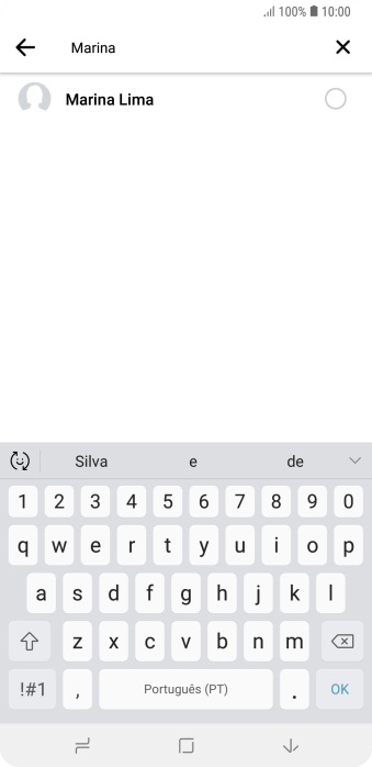 Pressione o contato desejado. Pressione o contato desejado.