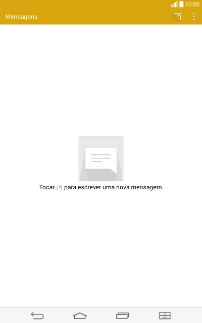 Pressione o ícone de nova mensagem. Pressione o ícone de nova mensagem.