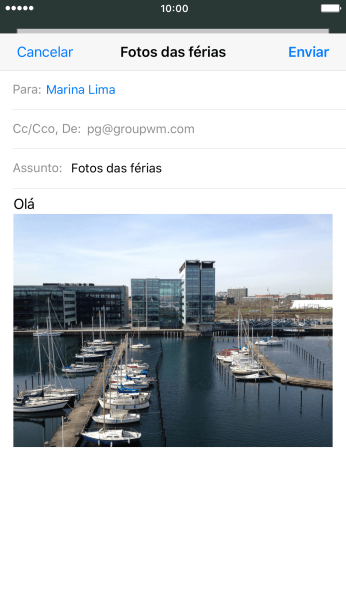 Pressione Enviar, quando você terminar de escrever seu e-mail. Pressione Enviar, quando você terminar de escrever seu e-mail.