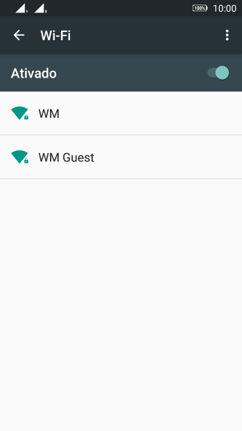 Pressione a rede Wi-Fi desejada. Pressione a rede Wi-Fi desejada.